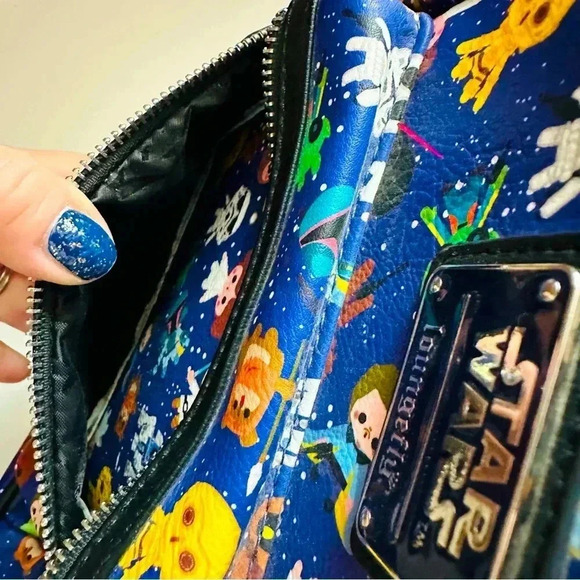 Unisex Disney Loungefly Star Wars Chibi Print Mini Backpack - Picture 7 of 10